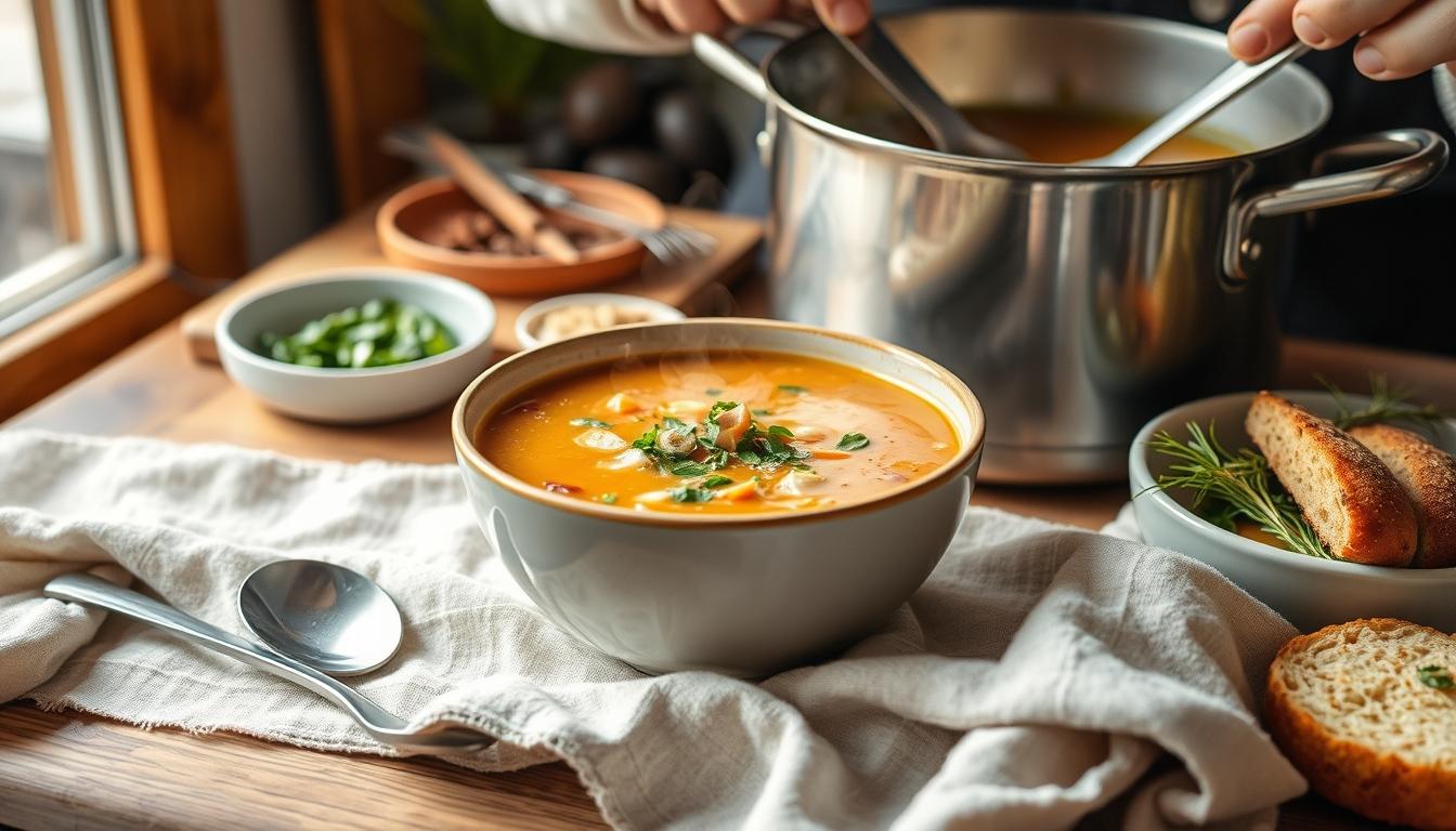 Quick weeknight dinner prepared in a home kitchen